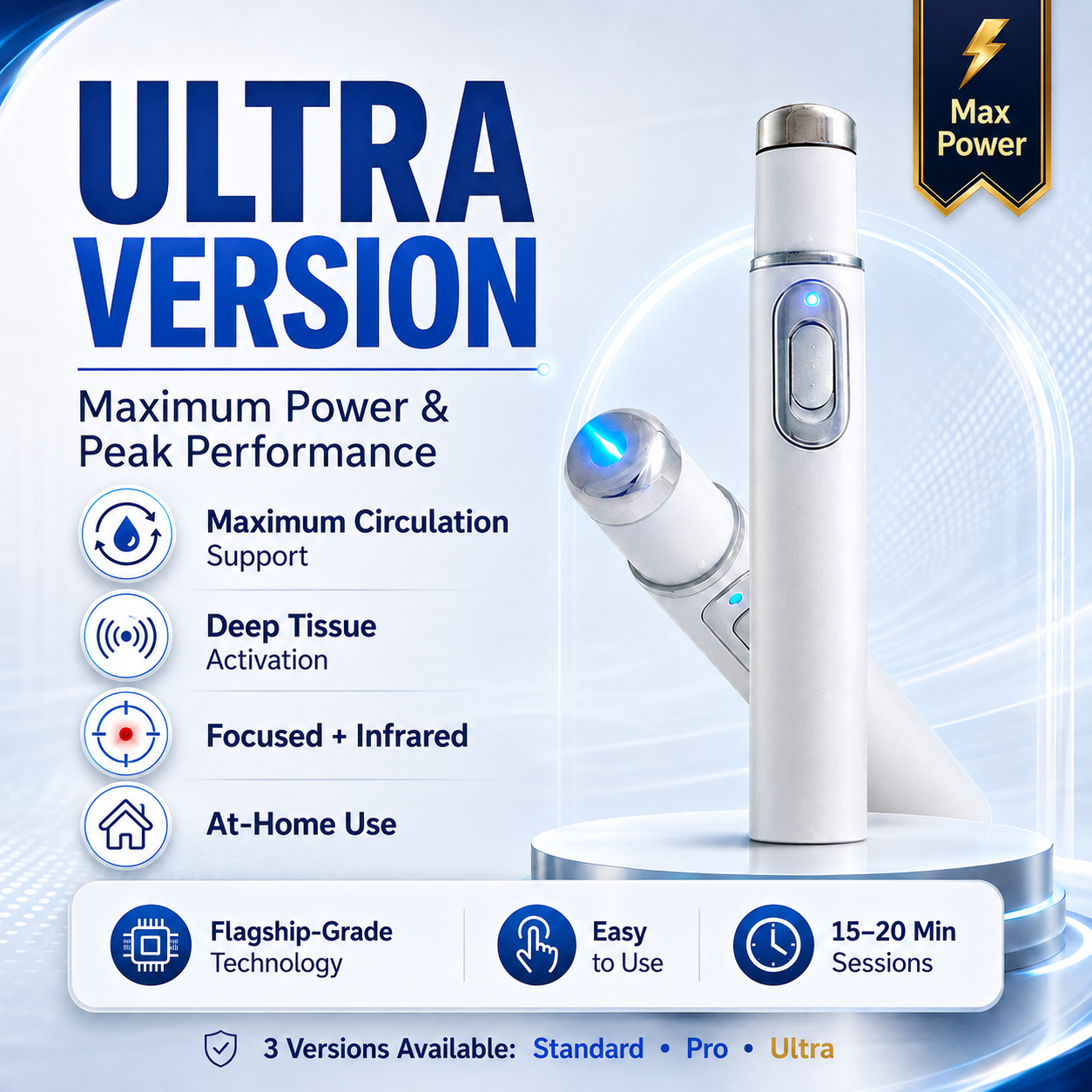 Ultrasonic Shock Wave Therapy Massager——Restore Circulation. Relieve Deep Pain. Rebuild Male Confidence.