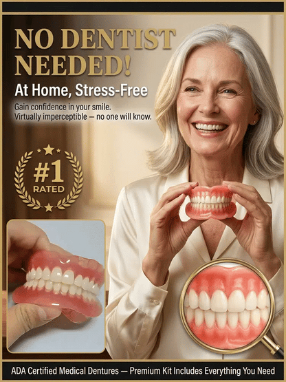 ADA-certified complete dentures (USA)👨‍⚕️