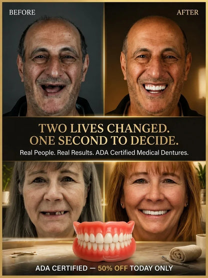ADA-certified complete dentures (USA)👨‍⚕️