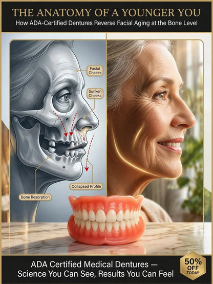 ADA-certified complete dentures (USA)👨‍⚕️