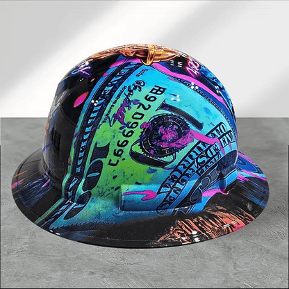 👷‍♂️Blue Collar Daddy Hydro-Dipped Hard Hat | Industrial Rigid Impact-Resistant Safety Helmet with Full-Wrap Gloss Artwork