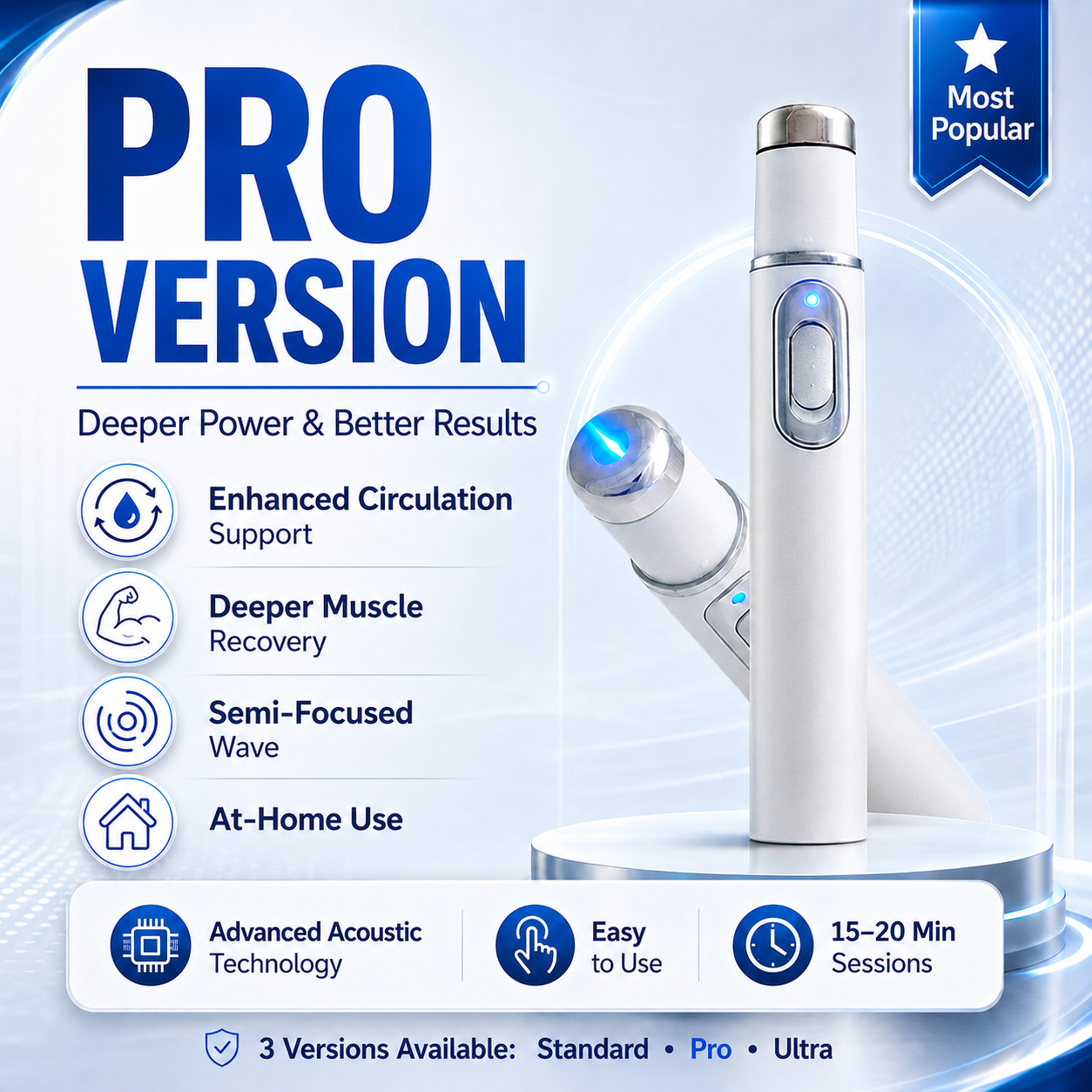 Ultrasonic Shock Wave Therapy Massager——Restore Circulation. Relieve Deep Pain. Rebuild Male Confidence.