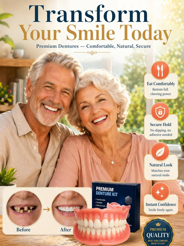 ADA-certified complete dentures (USA)👨‍⚕️