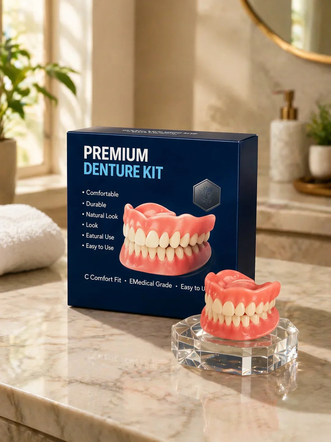 ADA-certified complete dentures (USA)👨‍⚕️