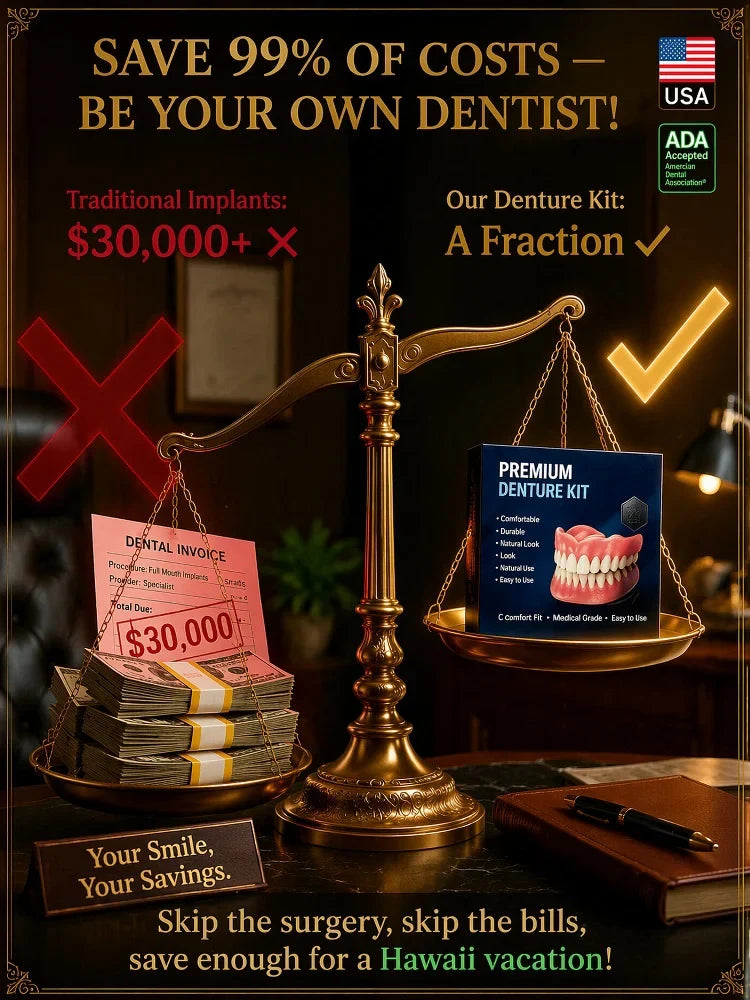 ADA-certified complete dentures (USA)👨‍⚕️