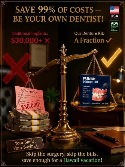 ADA-certified complete dentures (USA)👨‍⚕️