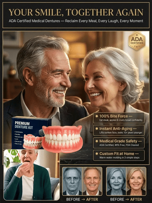 ADA-certified complete dentures (USA)👨‍⚕️