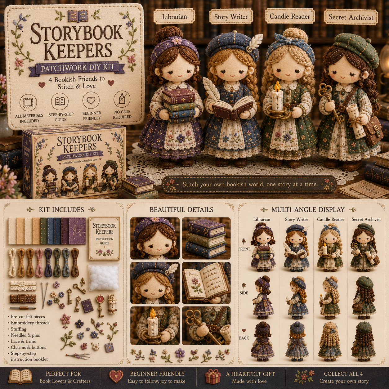 🎁Last Day 49%🧵 Tiny Worlds Collection – Patchwork DIY Kit Series