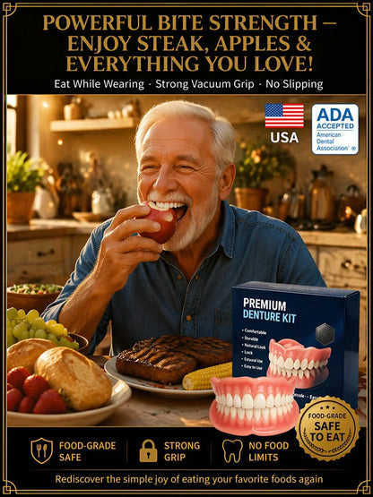 ADA-certified complete dentures (USA)👨‍⚕️