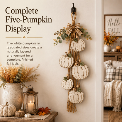Five-Heart Hanging Wall Decor – Rustic Farmhouse & Coastal Styles & Pumpkin-themed